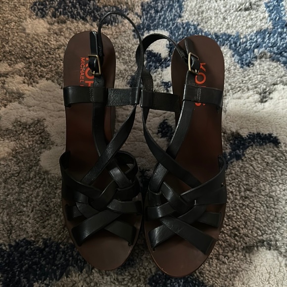 Michael Kors Wedge Sandals 9 - Picture 1 of 5